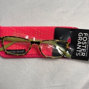 Foster Grant Readers yellowish green and black